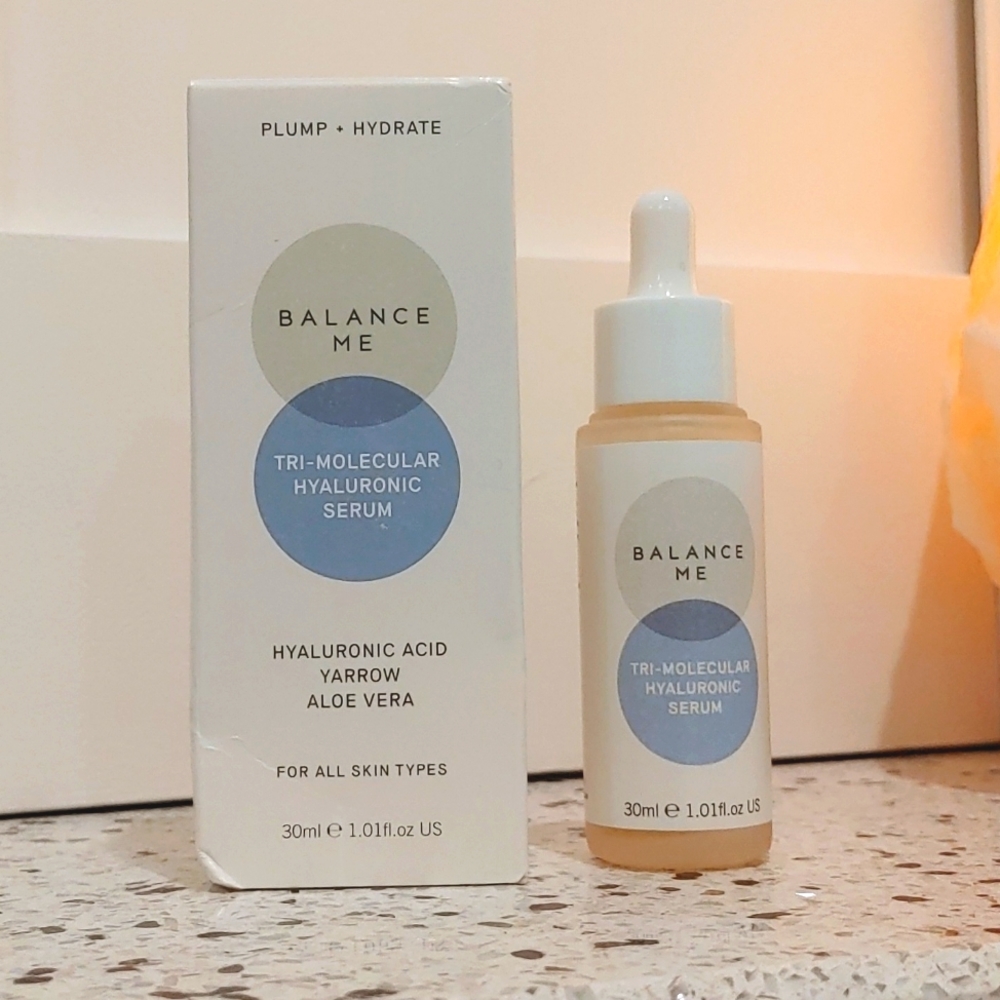 Balance Me Tri Molecular Hyaluronic Serum Plump Hydrate Natural Skin Care